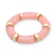 Pulseras de resina Dorado-rosa