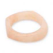 Pulseras bangle de resina Melocot&oacute;n claro