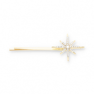 Accesorios para el pelo pasador para pelo estrella con strass Dorado-transparente