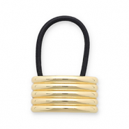 Accesorios para el pelo Coleteros para pelo con metálico Dorado-negro
