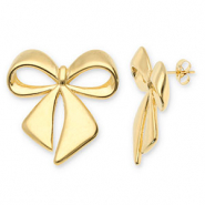 Pendientes Acero Inox lazo Dorado