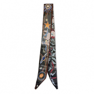 Bandana Pañuelo con estrellas/hojas Verde oscuro-marrón