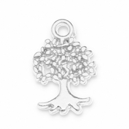 Colgantes met&aacute;licos DQ &aacute;rbol Plateado vieja (sin n&iacute;quel)