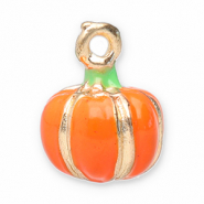Colgantes met&aacute;licos calabaza Naranja-dorado