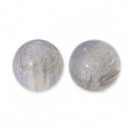 Abalorios acr&iacute;licos con glitter 12 mm Gris-turquesa