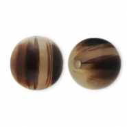 Abalorios de resina 12mm Beige arena-marr&oacute;n