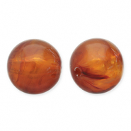 Abalorios acrílicos 12 mm redondos Marrón naranja