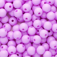 Abalorios acr&iacute;licos 6 mm brillante Rosa lila