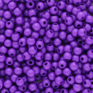 Abalorios acr&iacute;licos 4 mm brillante P&uacute;rpura oscuro