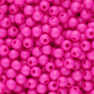 Abalorios acr&iacute;licos 4 mm brillante Rosa magenta