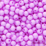 Abalorios acr&iacute;licos 4 mm brillante Rosa lila