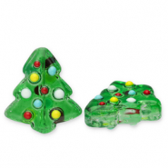 Abalorios de vidrio &aacute;rbol navide&ntilde;o Verde-multicolor
