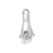 Colgantes Acero Inox mano Plateado
