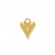 Colgantes Acero Inox coraz&oacute;n Dorado