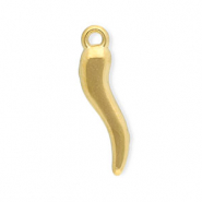 Colgantes Acero Inox cuerno de la suerte Dorado