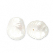 Perlas de agua dulce nugget Blanco natural