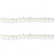 Perlas de agua dulce nugget Blanco natural