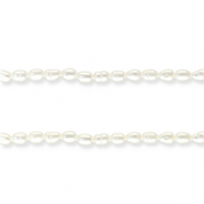 Perlas de agua dulce grano de arroz Blanco natural