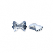 Abalorios faceteados Fashion lazo Azul-revestimiento pearl shine