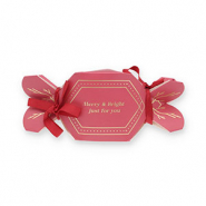 BY31&reg; Cajitas de joyer&iacute;a (regalo) caramelo "Merry & Bright" Rojo-dorado