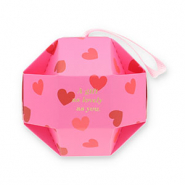 BY31&reg; Cajitas de joyer&iacute;a (regalo) bola "A gift as lovely as you" Rosa-rojo-dorado-rosa claro