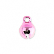 Colgantes met&aacute;licos cascabel 6mm Rosa claro