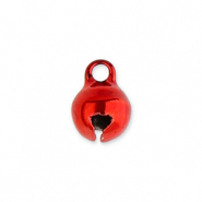 Colgantes met&aacute;licos cascabel 6mm Rojo