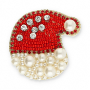 Broches pap&aacute; noel Red-white-gold-transparente