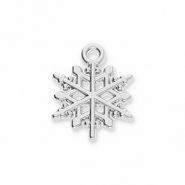 Colgantes met&aacute;licos copo de nieve Plateado