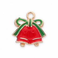 Colgantes met&aacute;licos campanas navide&ntilde;as Dorado-rojo-verde