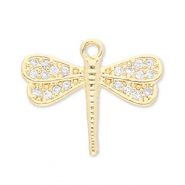 Metal TQ lat&oacute;n colgante lib&eacute;lula Dorado-transparente