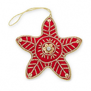 Colgantes trendy estrella Rojo-dorado