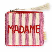 BY31&reg; Neceser "Madame" Rojo-blanco vainilla-rosa malva-dorado