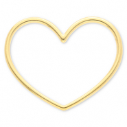 Fornituras Acero Inox entrepieza coraz&oacute;n Dorado