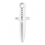 Colgantes Acero Inox daga Plateado