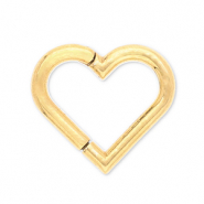 Piercing oreja Acero Inox clicker coraz&oacute;n Dorado
