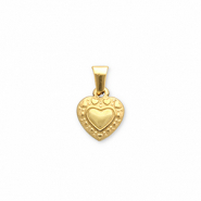 Colgantes Acero Inox corazón Dorado