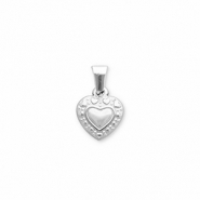 Colgantes Acero Inox corazón Plateado