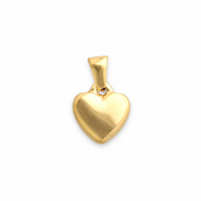 Colgantes Acero Inox corazón Dorado