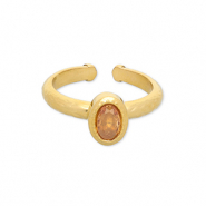 Anillos Acero Inox Dorado-naranja claro