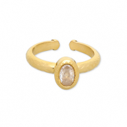 Anillos Acero Inox Dorado-transparente