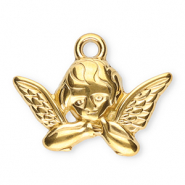 Colgantes Acero Inox &aacute;ngel Dorado