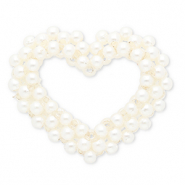 Colgantes llamativos corazón abierto Blanco