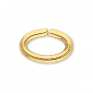 Fornituras acero inox anillo &oacute;valo Dorado