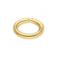 Fornituras acero inox anillo &oacute;valo Dorado