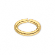 Fornituras acero inox anillo &oacute;valo Dorado