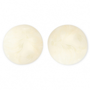 Abalorios acr&iacute;licos 20 mm redondos Blancuzco-m&aacute;rmol