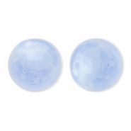 Abalorios acr&iacute;licos 16 mm redondos Azul-m&aacute;rmol