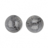 Abalorios acrílicos 12 mm redondos Gris-mármol