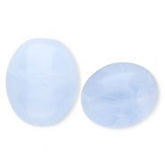 Abalorios acrílico óvalo Azul-mármol